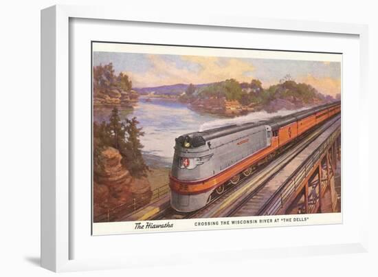 Streamlined Train, Wisconsin Dells-null-Framed Art Print