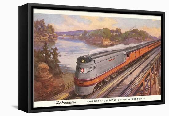 Streamlined Train, Wisconsin Dells-null-Framed Stretched Canvas