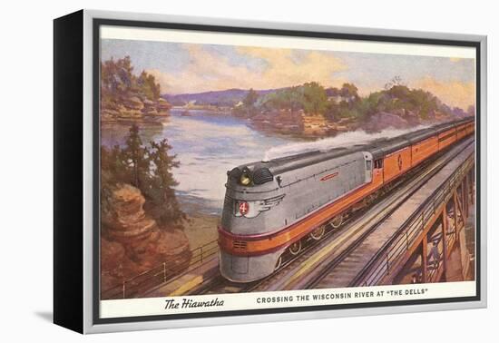 Streamlined Train, Wisconsin Dells-null-Framed Stretched Canvas