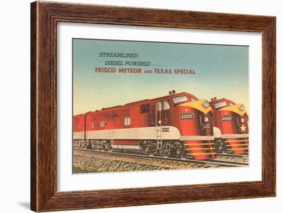 Streamlined Trains-null-Framed Premium Giclee Print