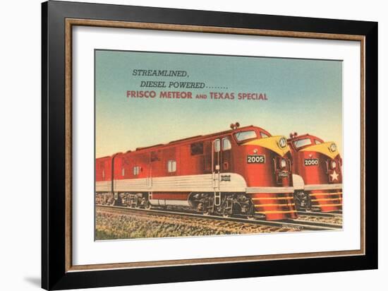 Streamlined Trains-null-Framed Premium Giclee Print