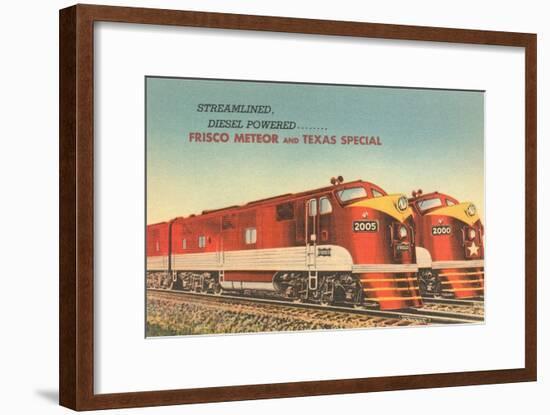 Streamlined Trains-null-Framed Premium Giclee Print