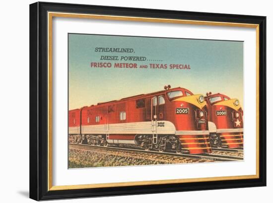 Streamlined Trains-null-Framed Premium Giclee Print