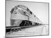 Streamliner Traveling along the Illinois Central Line-null-Mounted Photographic Print