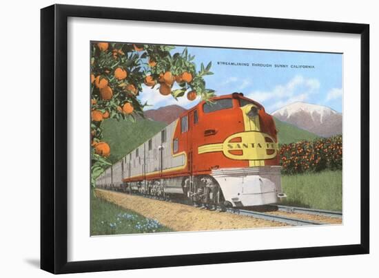 Streamlining through California, Oranges-null-Framed Art Print