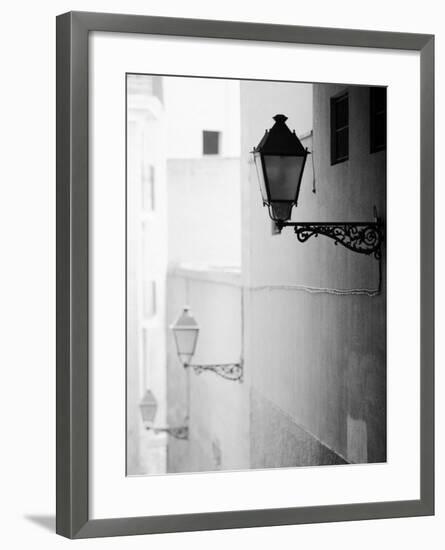 Streelights, Palma, Mallorca, Spain-Walter Bibikow-Framed Photographic Print