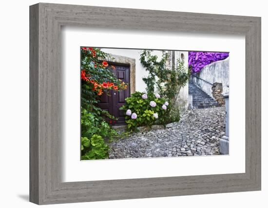 Street Along Obidos, Leiria, Portugal-Julie Eggers-Framed Photographic Print