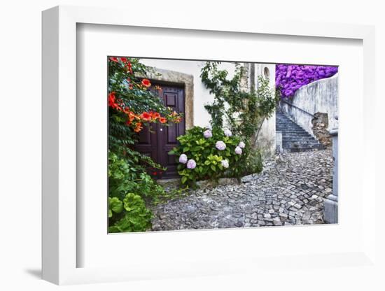 Street Along Obidos, Leiria, Portugal-Julie Eggers-Framed Photographic Print