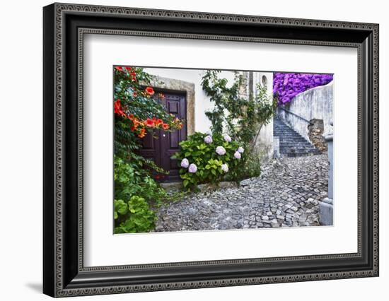 Street Along Obidos, Leiria, Portugal-Julie Eggers-Framed Photographic Print