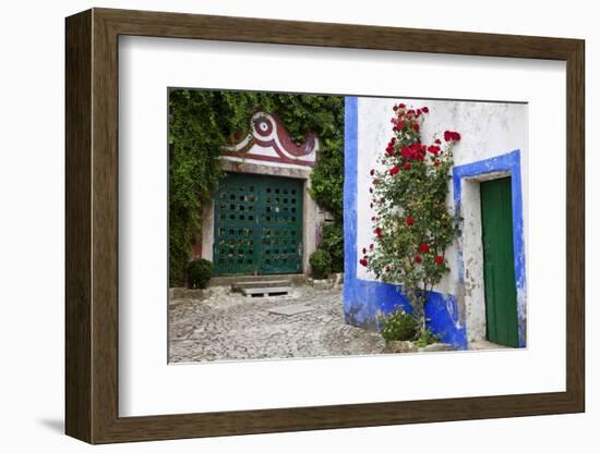 Street Along Obidos, Leiria, Portugal-Julie Eggers-Framed Photographic Print