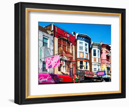 Street Art, Colorful Facades of Buildings, Philadelphia, Pennsylvania, United States-Philippe Hugonnard-Framed Photographic Print