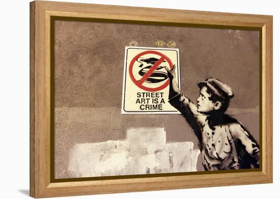 Street Art is a Crime-Banksy-Framed Premier Image Canvas