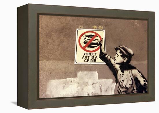 Street Art is a Crime-Banksy-Framed Premier Image Canvas