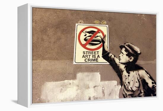 Street Art is a Crime-Banksy-Framed Premier Image Canvas