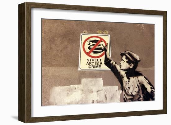 Street Art is a Crime-Banksy-Framed Giclee Print