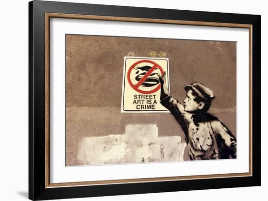 Street Art is a Crime-Banksy-Framed Giclee Print