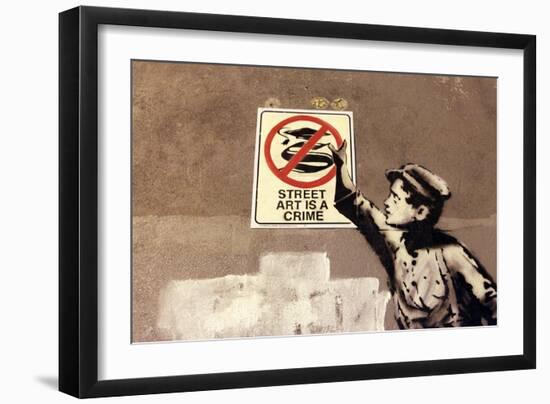 Street Art is a Crime-Banksy-Framed Giclee Print