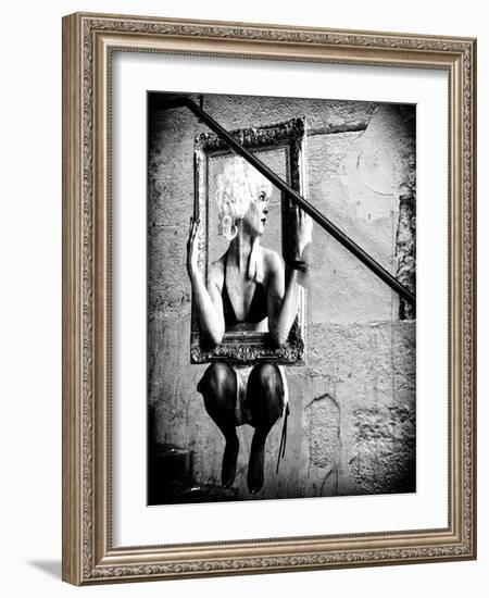 Street Art, Murals Style, French Artist, Paris, France, Black and White Photography-Philippe Hugonnard-Framed Photographic Print