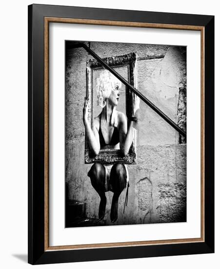 Street Art, Murals Style, French Artist, Paris, France, Black and White Photography-Philippe Hugonnard-Framed Photographic Print