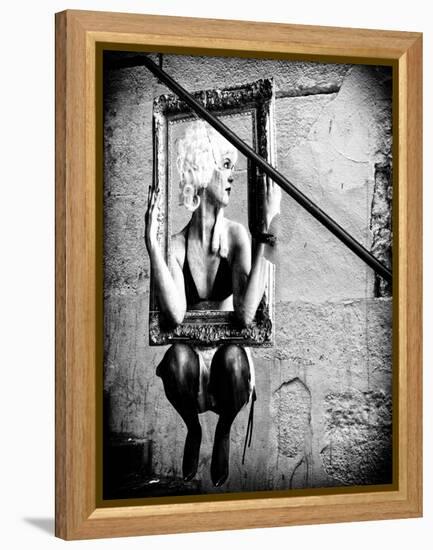 Street Art, Murals Style, French Artist, Paris, France, Black and White Photography-Philippe Hugonnard-Framed Premier Image Canvas