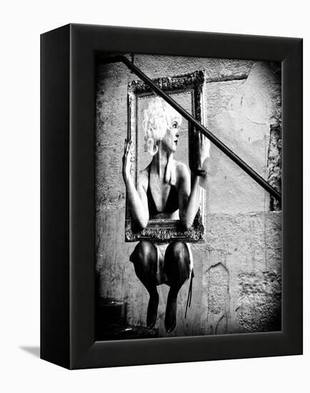 Street Art, Murals Style, French Artist, Paris, France, Black and White Photography-Philippe Hugonnard-Framed Premier Image Canvas