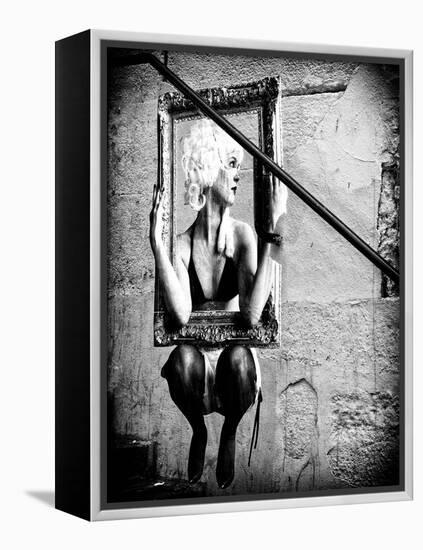 Street Art, Murals Style, French Artist, Paris, France, Black and White Photography-Philippe Hugonnard-Framed Premier Image Canvas