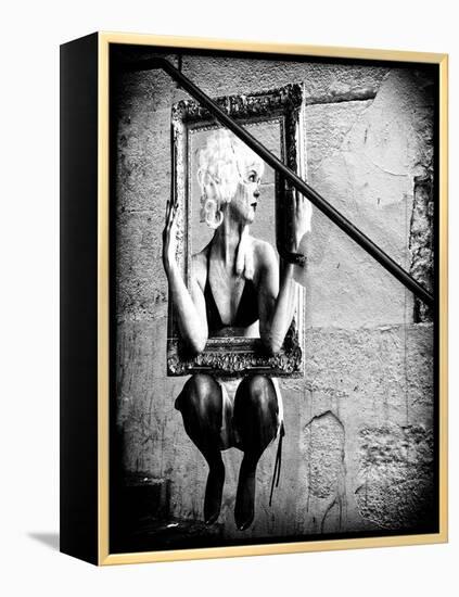 Street Art, Murals Style, French Artist, Paris, France, Black and White Photography-Philippe Hugonnard-Framed Premier Image Canvas