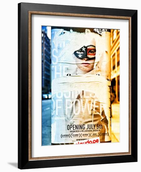 Street Art, Trendy Advertising, Manhattan, Brooklyn, New York, Dual Colors-Philippe Hugonnard-Framed Photographic Print