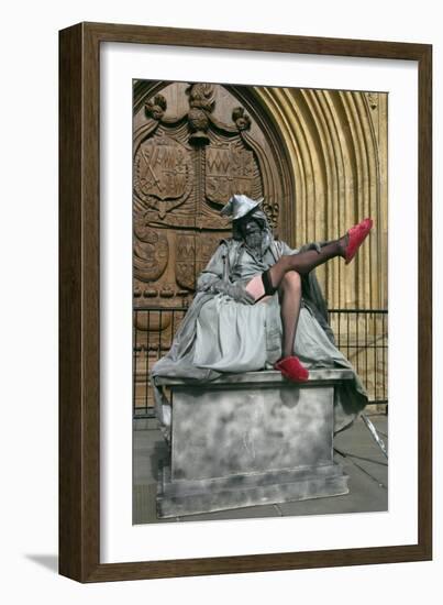 Street Artist, Bath, Avon-Peter Thompson-Framed Photographic Print