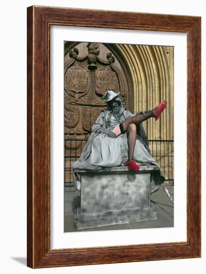 Street Artist, Bath, Avon-Peter Thompson-Framed Photographic Print