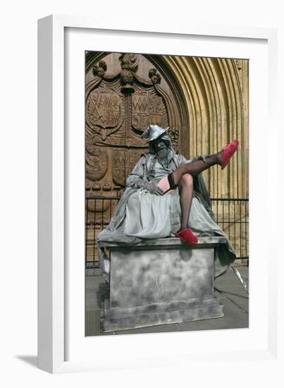 Street Artist, Bath, Avon-Peter Thompson-Framed Photographic Print