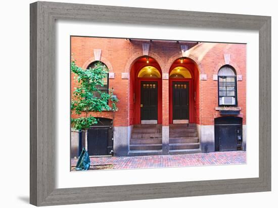 Street at Beacon Hill Neighborhood, Boston, Usa.-haveseen-Framed Photographic Print