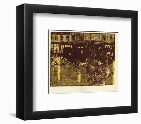 Street at Evening in the Rain-Pierre Bonnard-Framed Premium Giclee Print