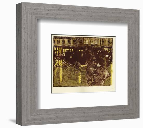 Street at Evening in the Rain-Pierre Bonnard-Framed Premium Giclee Print