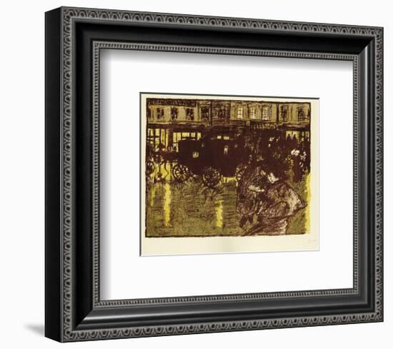 Street at Evening in the Rain-Pierre Bonnard-Framed Premium Giclee Print