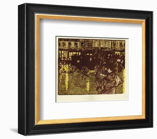 Street at Evening in the Rain-Pierre Bonnard-Framed Premium Giclee Print