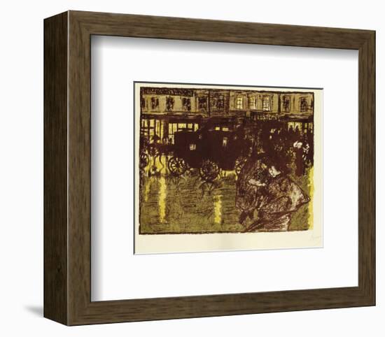 Street at Evening in the Rain-Pierre Bonnard-Framed Premium Giclee Print