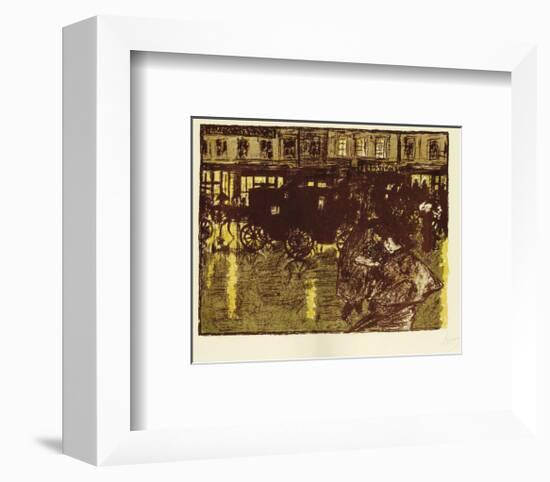 Street at Evening in the Rain-Pierre Bonnard-Framed Premium Giclee Print