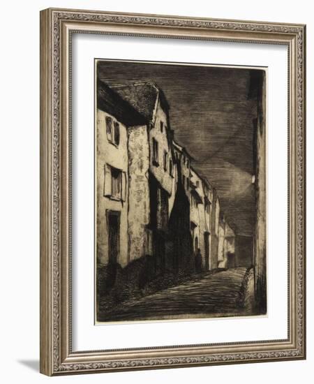 Street at Saverne from Twelve Etchings from Nature, 1858-James Abbott McNeill Whistler-Framed Giclee Print