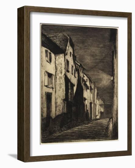 Street at Saverne from Twelve Etchings from Nature, 1858-James Abbott McNeill Whistler-Framed Giclee Print