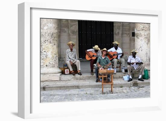 Street Band, Havana, Cuba-null-Framed Premium Photographic Print