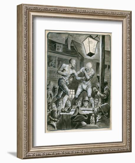 Street Bare Knuckle Fight-Peter Jackson-Framed Giclee Print