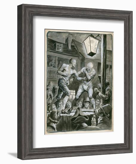 Street Bare Knuckle Fight-Peter Jackson-Framed Giclee Print