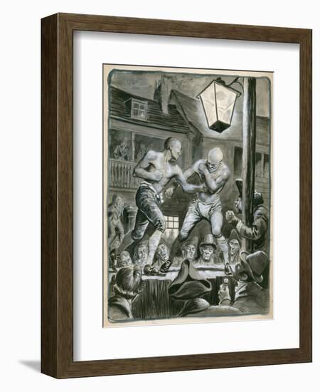 Street Bare Knuckle Fight-Peter Jackson-Framed Giclee Print