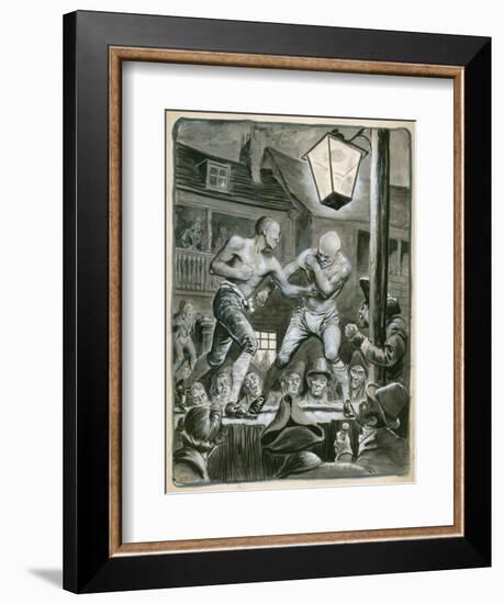 Street Bare Knuckle Fight-Peter Jackson-Framed Giclee Print