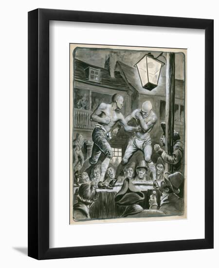 Street Bare Knuckle Fight-Peter Jackson-Framed Giclee Print