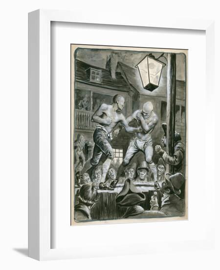 Street Bare Knuckle Fight-Peter Jackson-Framed Giclee Print