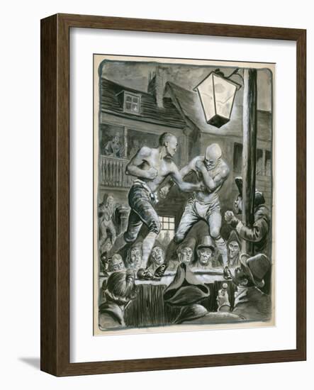 Street Bare Knuckle Fight-Peter Jackson-Framed Giclee Print