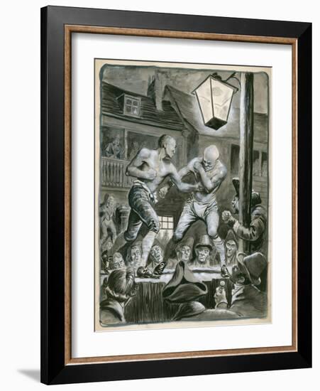 Street Bare Knuckle Fight-Peter Jackson-Framed Giclee Print