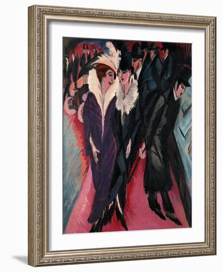 Street, Berlin-Ernst Ludwig Kirchner-Framed Art Print